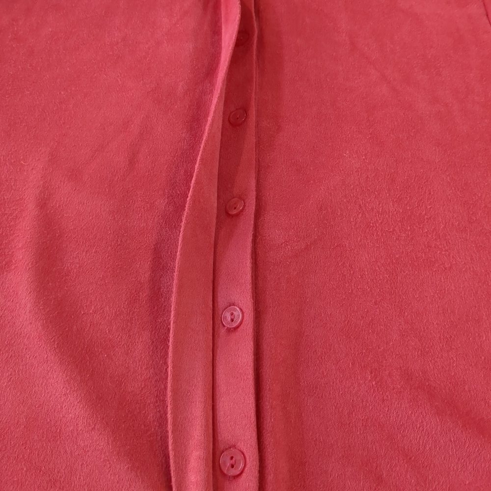 Ravel women's Hi/Lo back long sleeve button down pink shirt, size M - Picture 7 of 8
